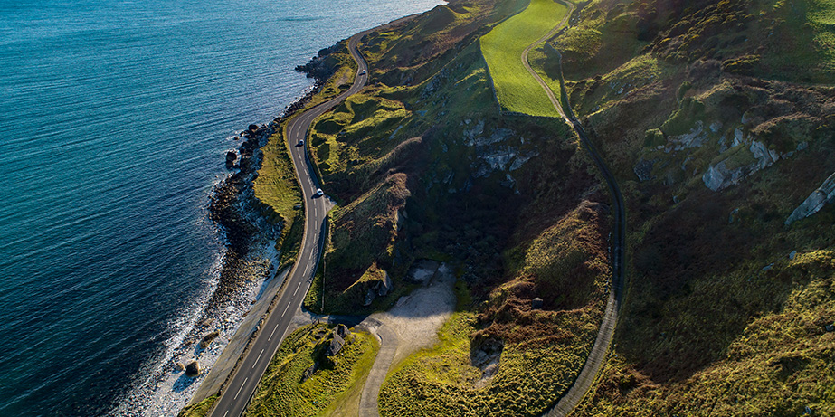 Costal road in Northern Ireland